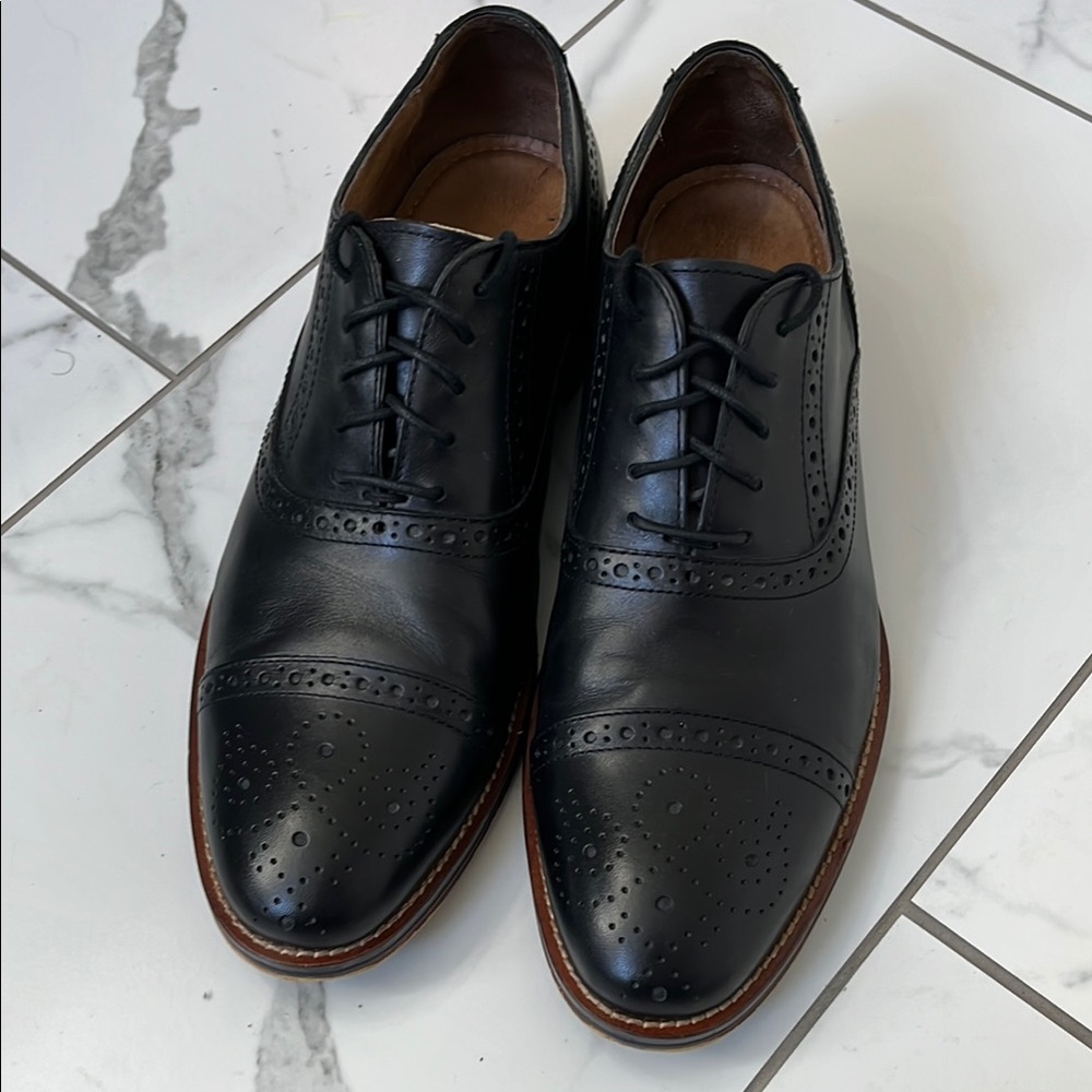Classic Black Leather Men's Dress Shoes